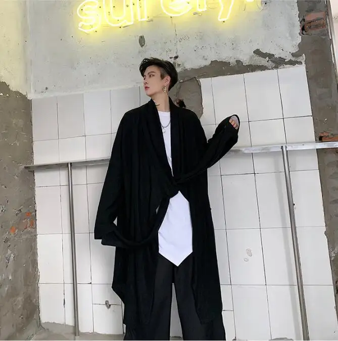 S-XL! Темный Повседневный однотонный шерстяной кардиган с v-образным вырезом и драпировкой