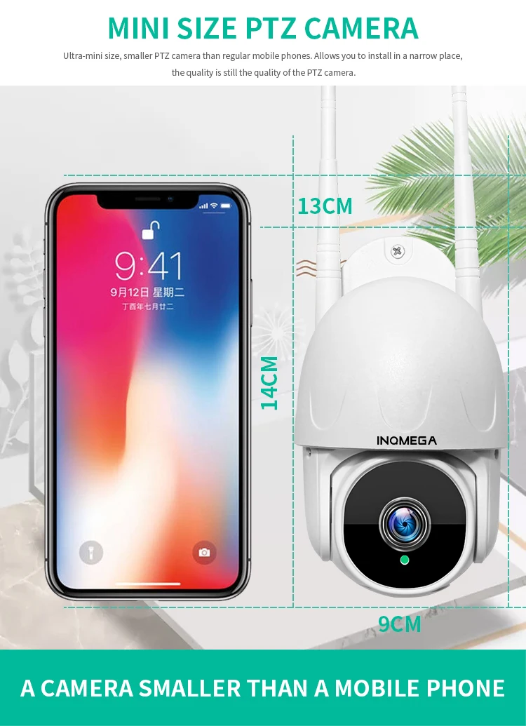 INQMEGA Wifi TUYA CAMERA ip camera 5g Smart Cloud 1080P PTZ IP Camera Outdoor Auto Tracking Google Home Alexa Video Surveillance