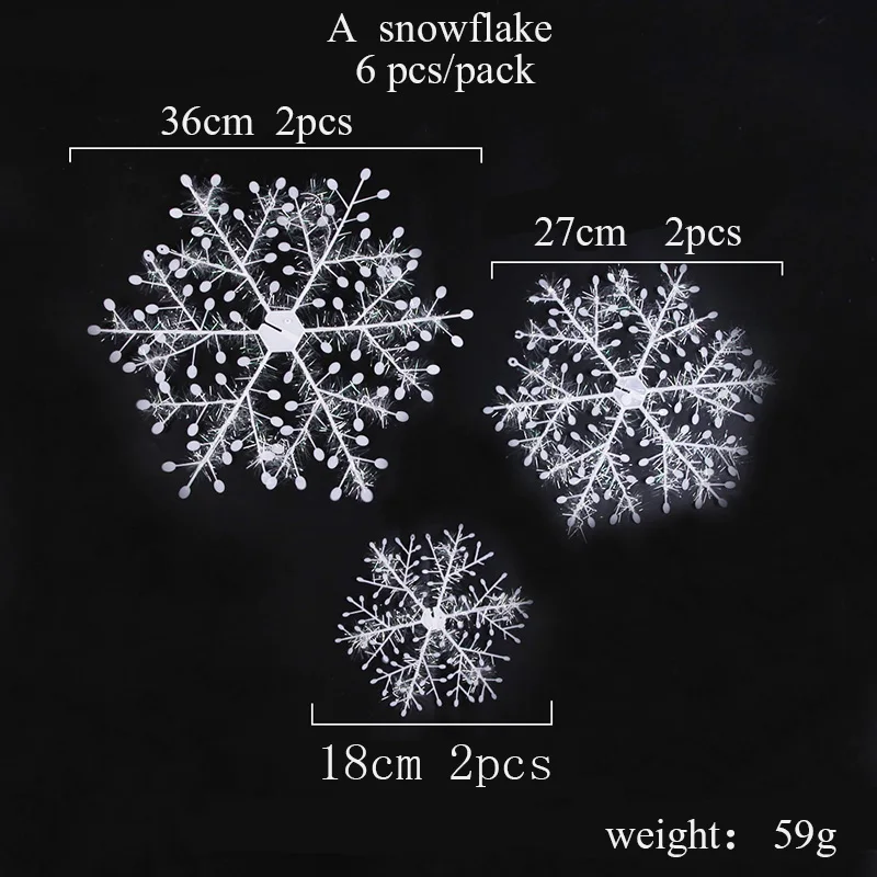 6 шт./упак. искусственное рождественское снежинки Пластик «Холодное сердце» вечерние украшения со снежинками на рождественские украшения окна