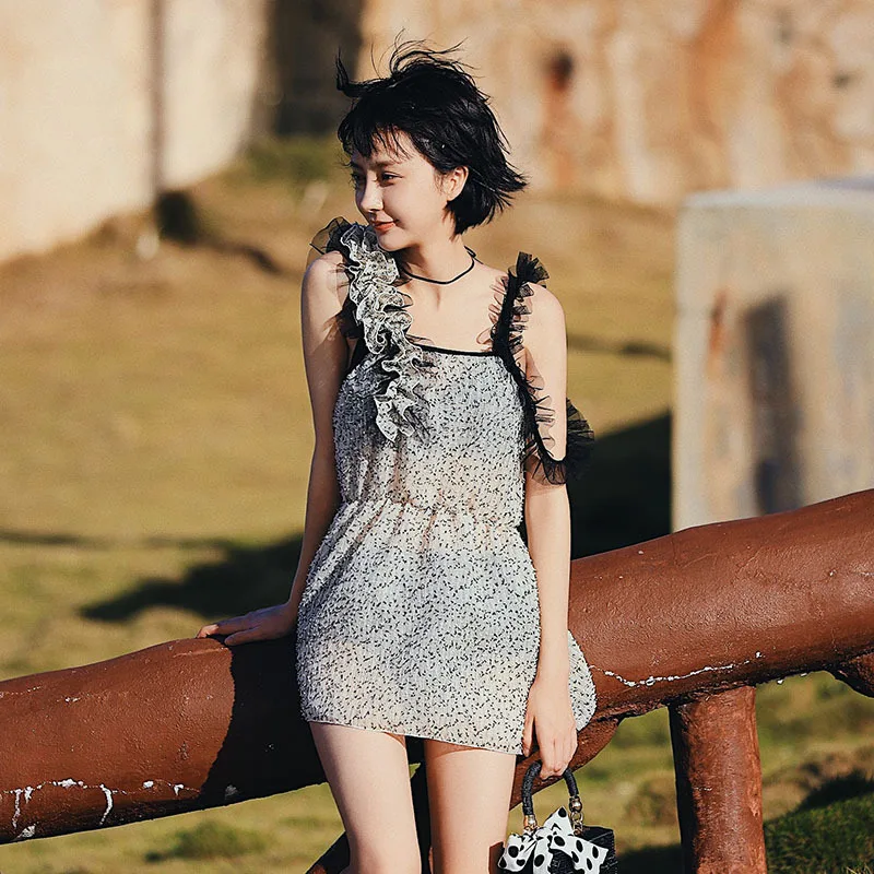 Female Swimsuit 2020 Women Swimwear One Piece Bikini Womens Swim Wear Three New Breasts Sexy Grey Dot Polyester Female Swimsuit 2020 Women Swimwear One Piece Bikini Womens Swim Wear Three New Breasts Sexy Grey Dot Polyester