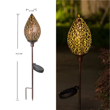 

IP65 Waterproof Wedding Garden Lawn Outdoor Decoration Solar Lamp Backyard Ground Insert Landscaping LED Light Water Drop Home