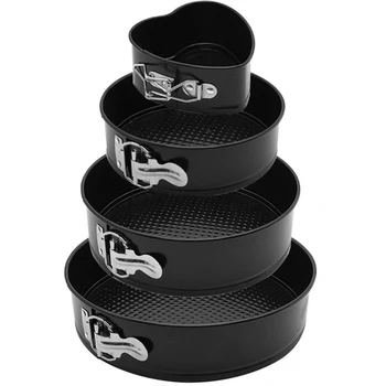 

Mini Springform Pans for Mini Cheesecakes, Pizzas and Quiches, Durable Non-Stick Surface, Set 4-Piece