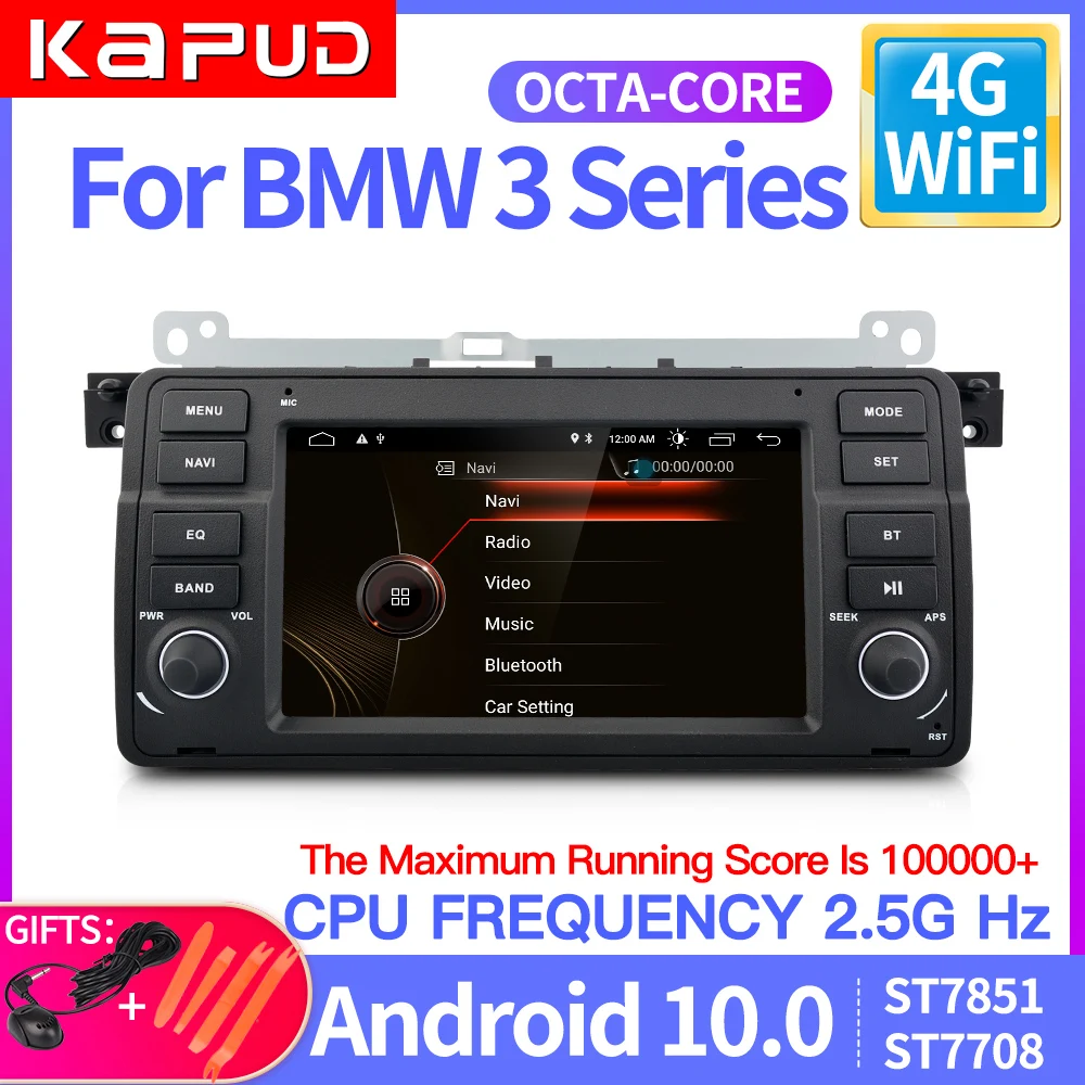 kapud android 10.0 AutoRadio Car Player Stereo For BMW 3 Series E46 Multimedia M3 318/320/325/330/335 1998 2005 GPS Navigation|Car Multimedia Player| - AliExpress