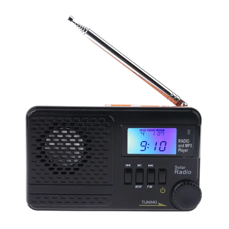 Цифровые часы AM FM радио MP3 музыкальный плеер динамик Поддержка TF карты и U диск 24BB