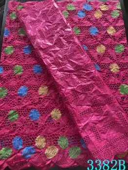 

2.5+2.5 yard Bazin Riche African 100% Cotton Fabric Dubai Fabric Swiss Voile Lace In Switzerland 2020 High Quality Lace YA3382B