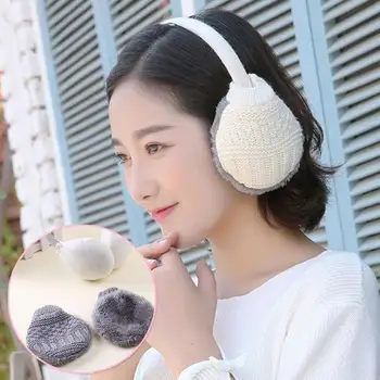 

1 PCS Winter Cute Earmuffs Removable and Washable Wool Ear Bag Protection Warm Earmuffs Unisex Travel Cycling Warm Earmuffs