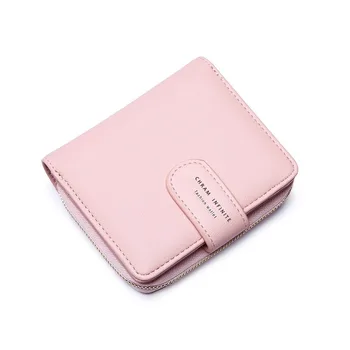 

Fashion new ladies wallet PU buckle wallet short design short wallet student zipper coin purse 2020 wallet women cute wallet
