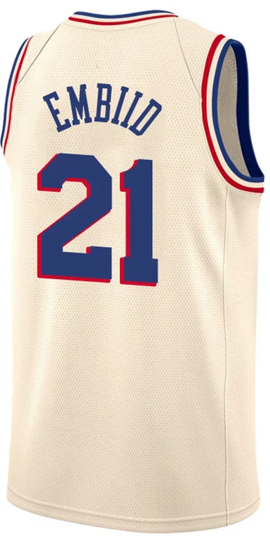 25 Бен Симмонс Джерси 20 Markelle Fultz 21 Joel Embiid 3 Allen Iverson 17 J.J. Баскетбольные майки Redick города - Цвет: 2018 the city