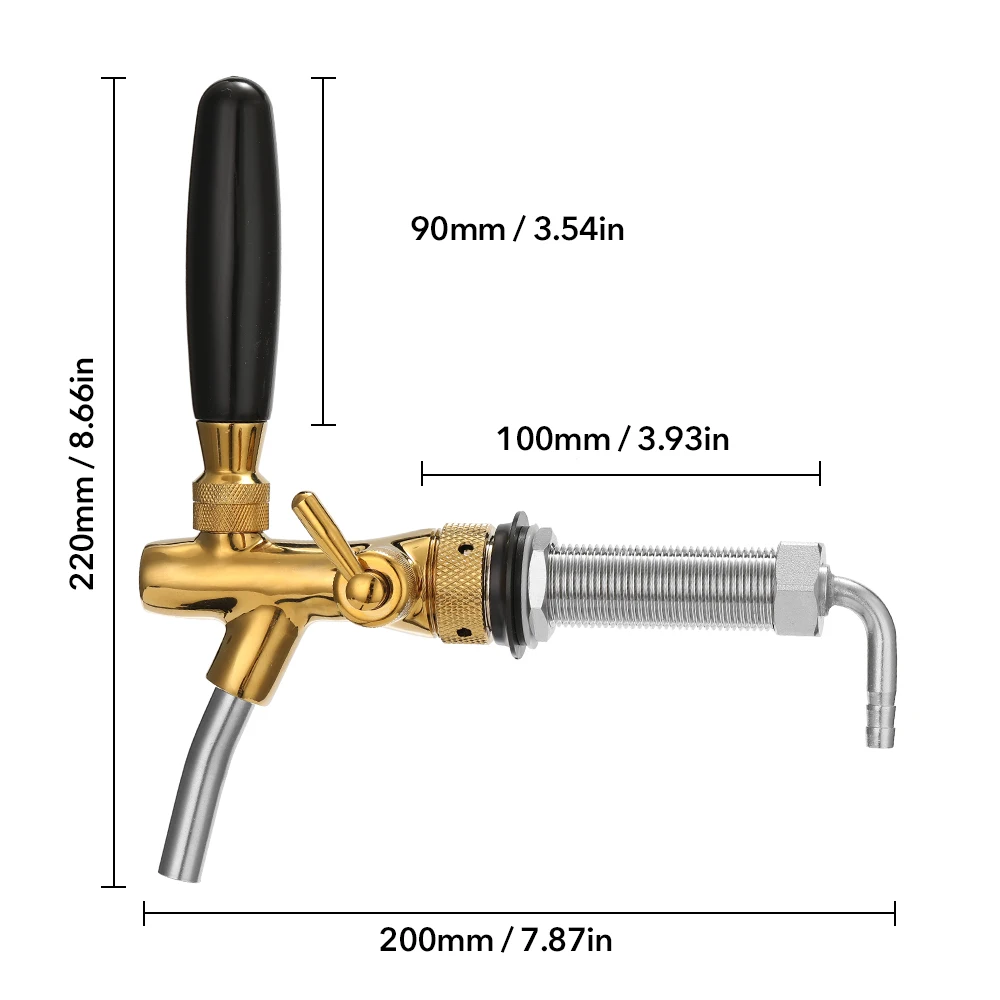 

Hot New Professional Beer Tap Stopsock Adjustable With Chrome Plating Beer Home Brewing Beer Faucet Shank With Ball Lock tools