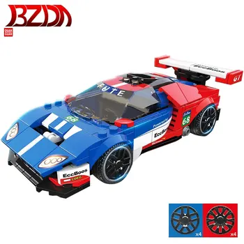 

BZDA 2020 New Toy Car Building Blocks 368 PCS Supercar Speed Car Champion Technical Racing Car Bricks Kids Toys Gift For boy