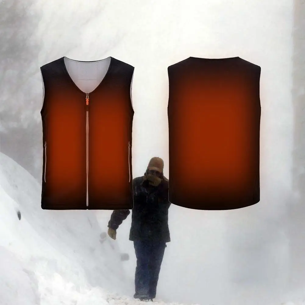 Умный зарядный нагревательный жилет теплый нагревательный хлопковый жилет куртка с питанием от батареи с подогревом Перезаряжаемый для спорта на открытом воздухе Катание на лыжах