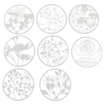 

8Pcs Round Grilles Drawing Molds Plastic Children Painting Stencils DIY Paper Art Craft Card Label Scrapbook Bookmark Educationa