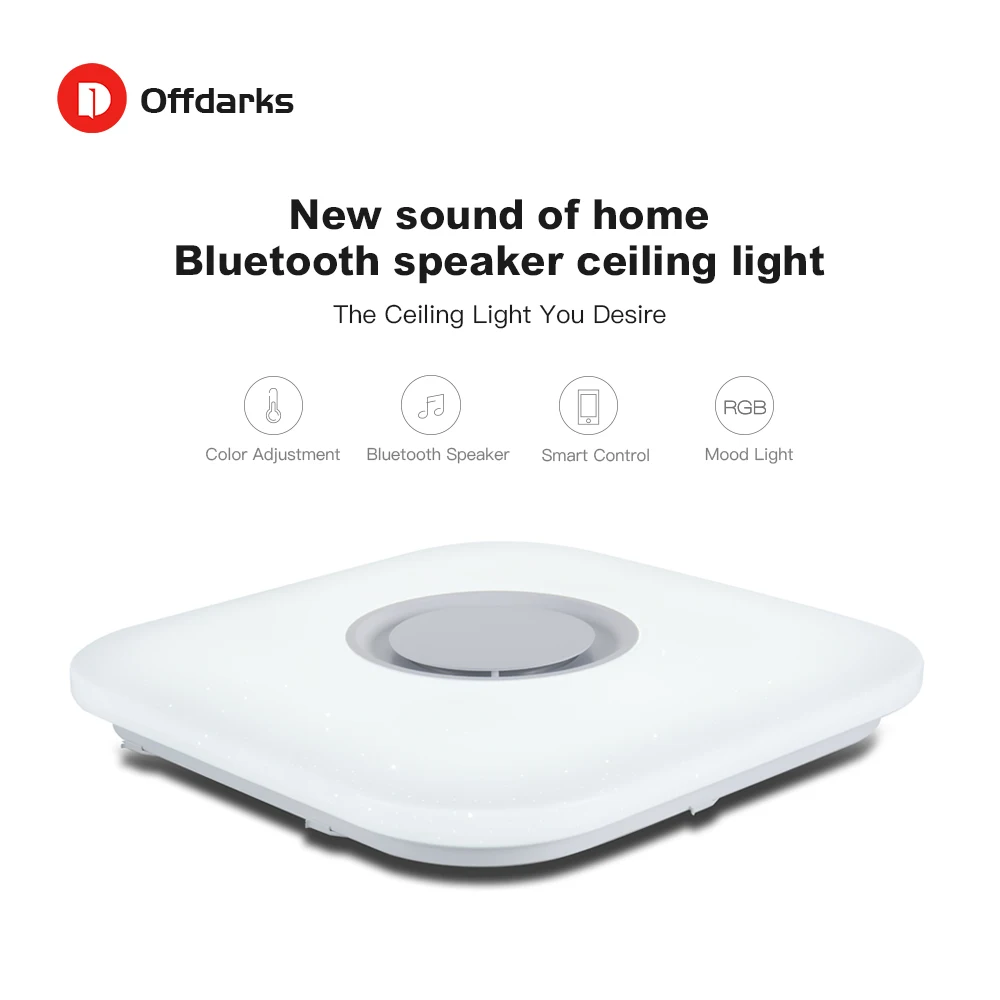 Современный Интеллектуальный светодиодный потолочный светильник, bluetooth-динамик с управлением через приложение, RGB, с регулируемой яркостью, 36 Вт/52 Вт, светильник для гостиной, спальни, 110 В/220 В
