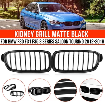 

Pair Front Kidney Grill Grilles Matte Black Replacement For BMW F30 F31 F35 3 Series 2012 2013 2014 2015 2016 2017 Car Styling