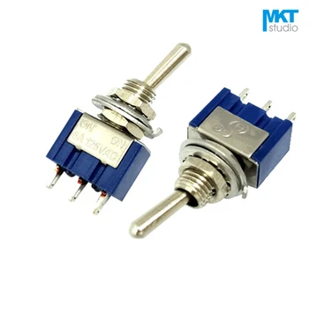 

100Pcs Excellent Acting MTS-102 ON-ON 4.7mm Pitch 3 Pins 2 Positions SPST 1P1T Miniature Toggle Switch