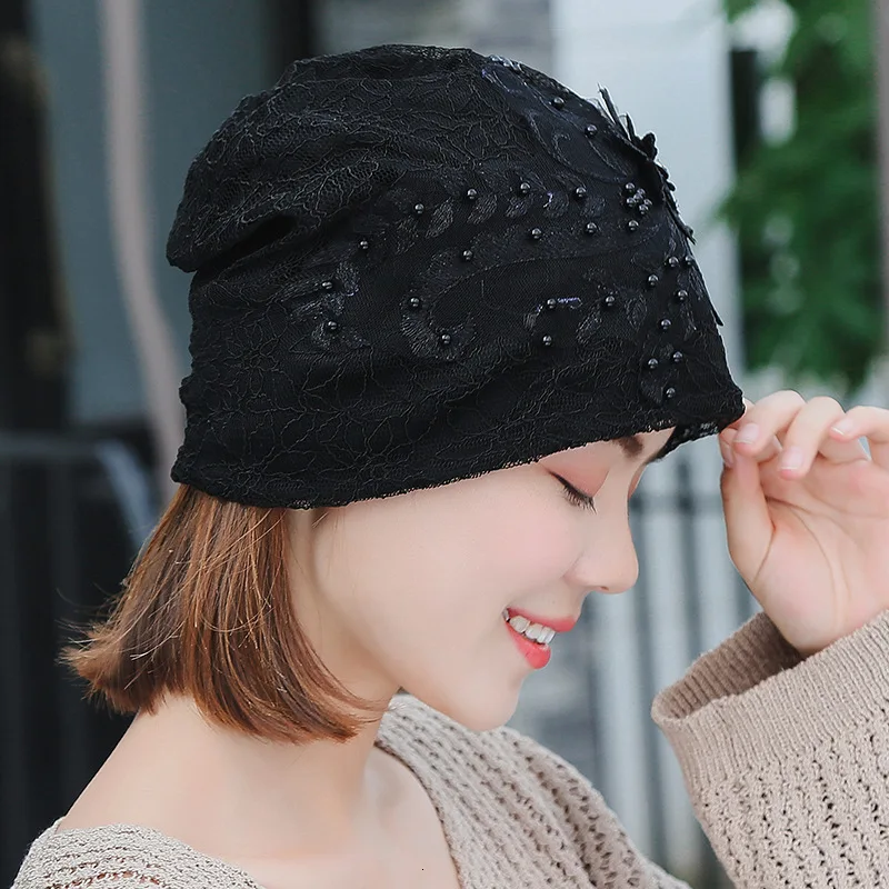 Кружевная шапка Skullies Beanies, женская шапка-тюрбан, женская шапка с ворсом, розовый головной платок