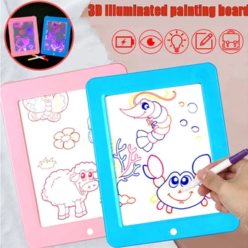 

Luminous Light Drawing Board Graffiti Doodle Drawing Tablet Magic Board Draw with Light Kids Painting Fun Educational Toy Gifts