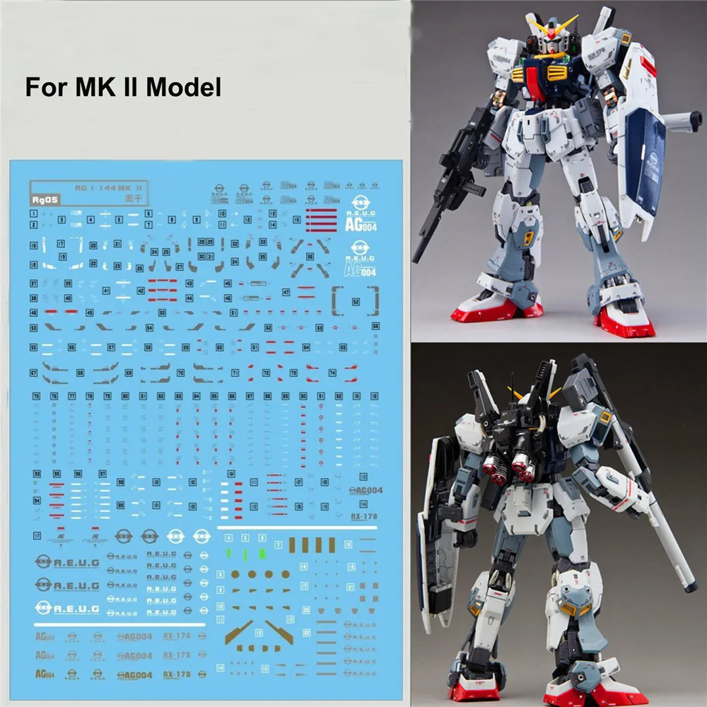 Наклейки на водную пасту сделай сам Высококачественные наклейки 1/144 Bandai RG Gundam MK II
