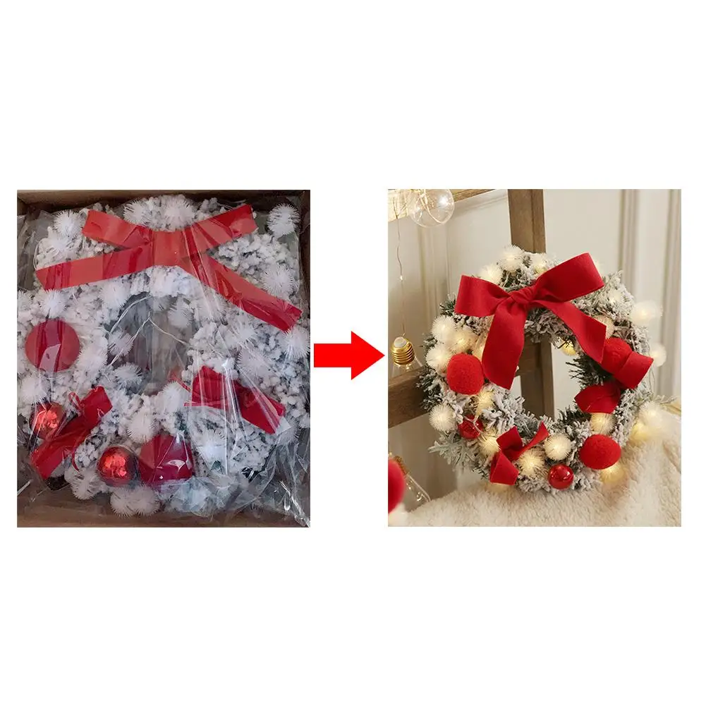 Новинка, Рождественский подвесной венок из искусственного ротанга с подвеской на дверь, настенный светильник, украшение для дома, праздничные вечерние товары