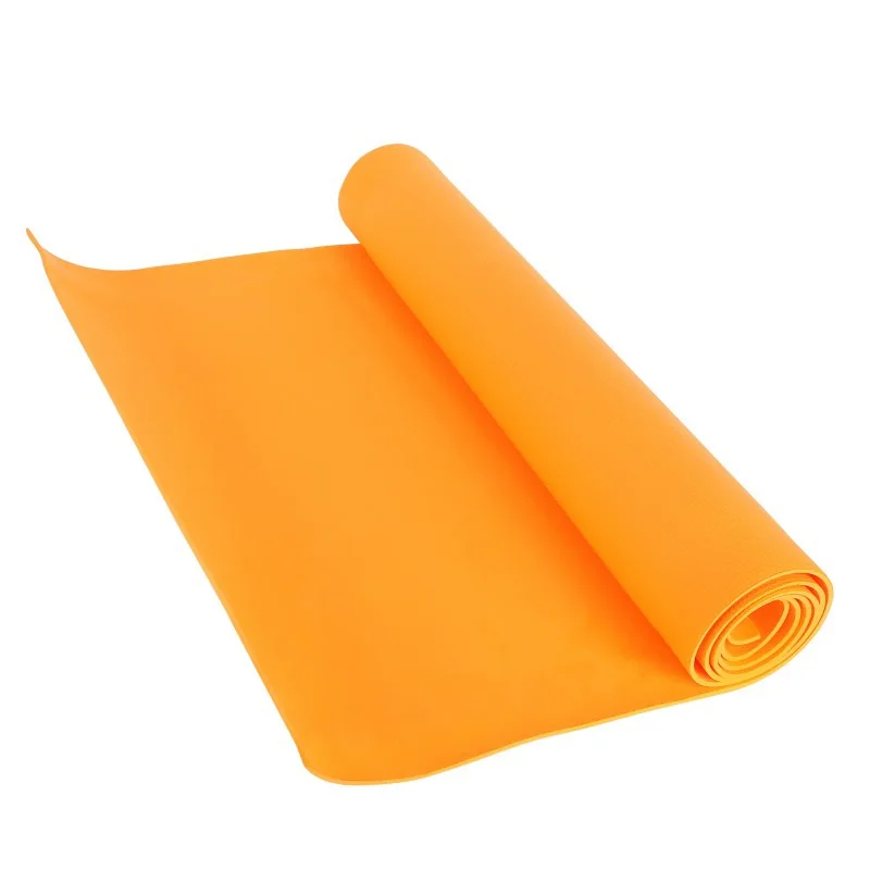 Новинка 4 мм коврик для йоги ТПЭ нескользящий Фитнес Тонкий Йога тренажерный зал упражнения коврики Экологический Безвкусный коврик для фитнеса - Цвет: Оранжевый