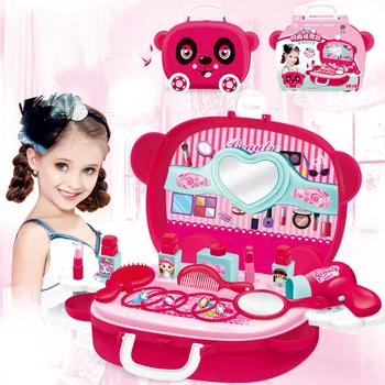

Simulation Children Girls Cosmetic Make-up Beauty Fashion Toys Kids Makeups Pretend Play Makeup Artist Suitcase For Xmas Gifts