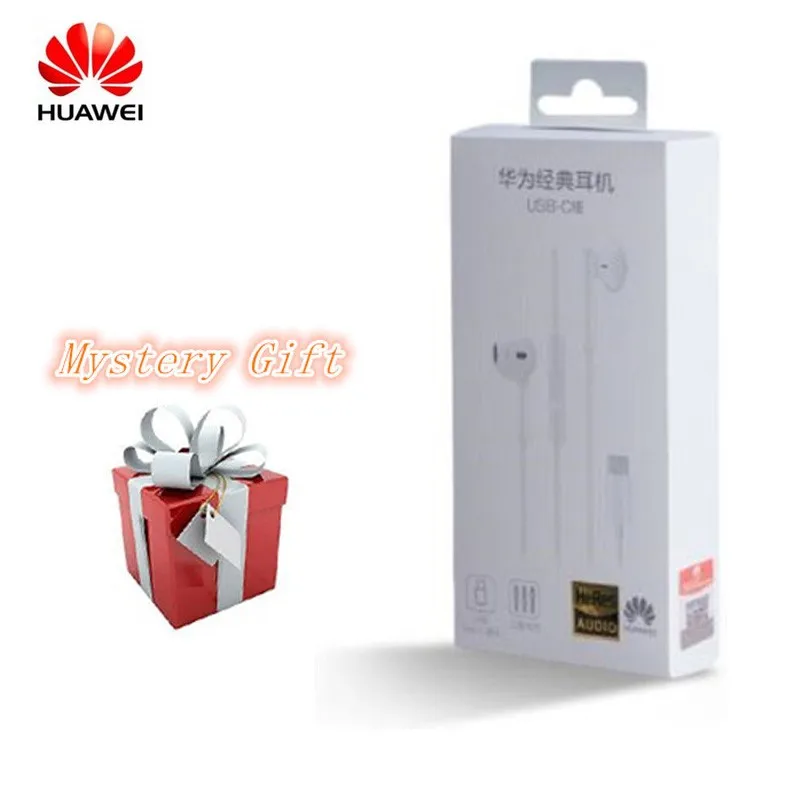 Наушники HUAWEI CM33 type C с микрофоном и регулятором громкости для mate 10 Pro P20 Por P30 p30 Pro Xiaomi Mi 9 8 7 6 6X MIX2 - Цвет: with gift