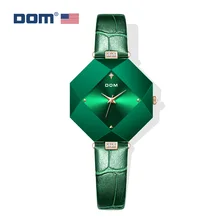 

DOM DOM watch female octahedral cut small green watch simple watch