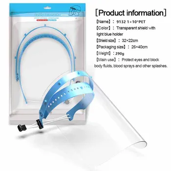 

Dental Protective Face Dental Face Shield With 10pcs Detachable Face Shield Anti-Fog Dustproof Replacement Covers Dentist Tools