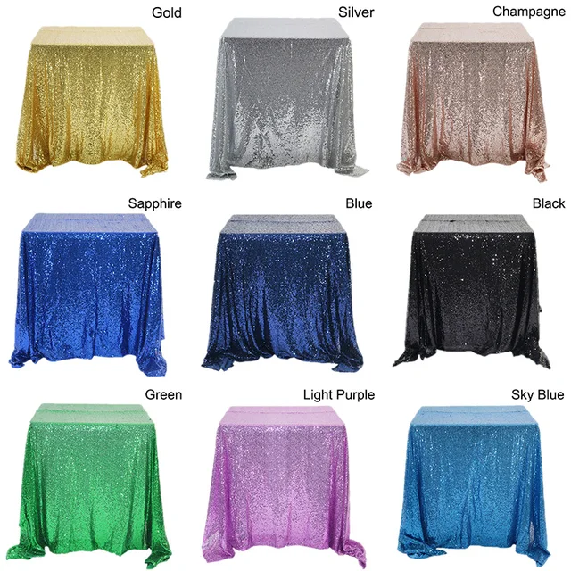 Couverture de Table rectangulaire de 4 tailles, nappe de Table à paillettes or Rose/argent pour mariage, fête d'anniversaire, décoration de la maison 2