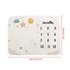 Baby Monthly Record Growth Milestone Blanket Cloud Star Patten Photography Props 2
