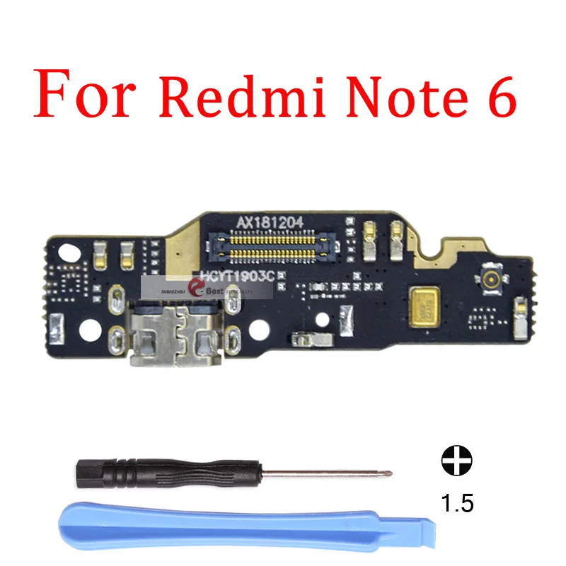 1 шт. разъем для зарядки док-станция с микрофоном гибкий кабель для XiaoMi Redmi Note 7 6 5 Pro Plus 6A