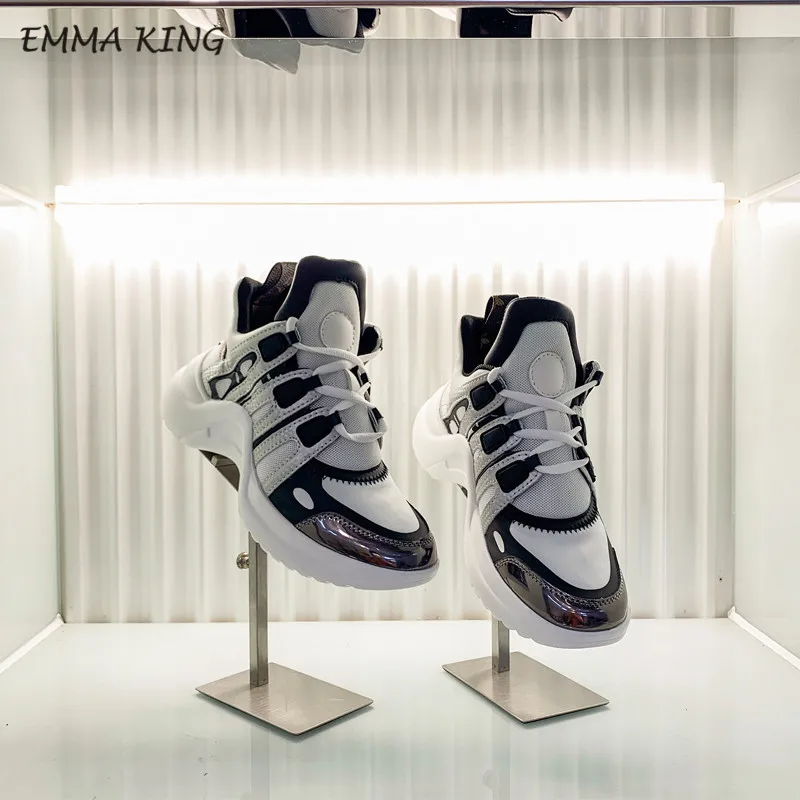 Emma king/Весенняя женская обувь для бега; спортивные кроссовки в европейском и американском стиле; весенняя обувь на шнуровке; кожаная спортивная обувь - Цвет: Style 9