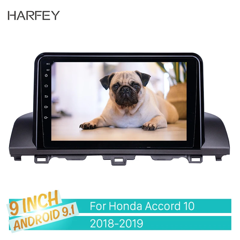 Harfey 9 дюймов HD сенсорный экран Android 9,1 Автомобильный gps радио для Honda Accord 10- с поддержкой Bluetooth Carplay TPMS DAB