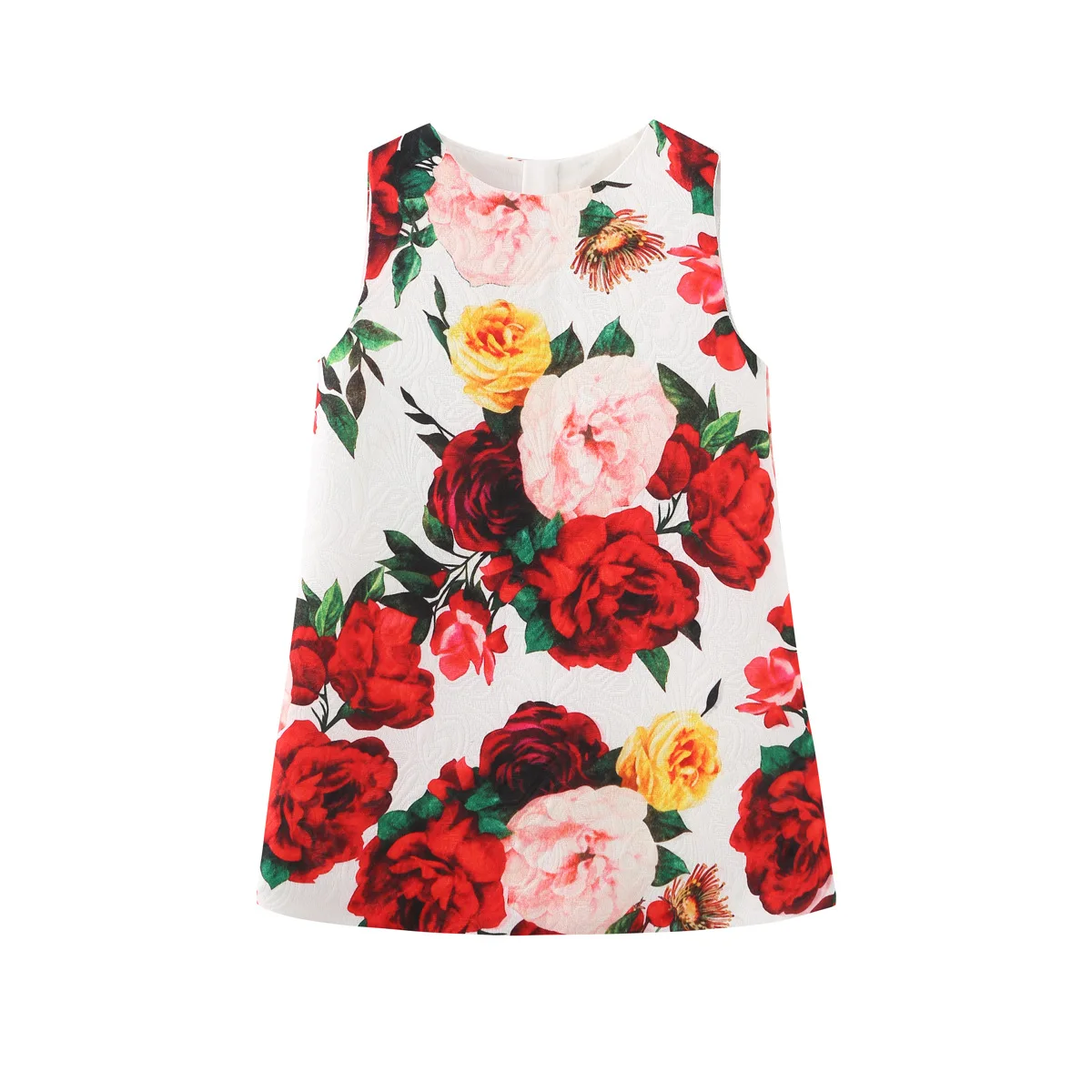 Новинка года, платье весенне-осеннее платье-майка с печатным рисунком для девочек в европейском и американском стиле детская одежда