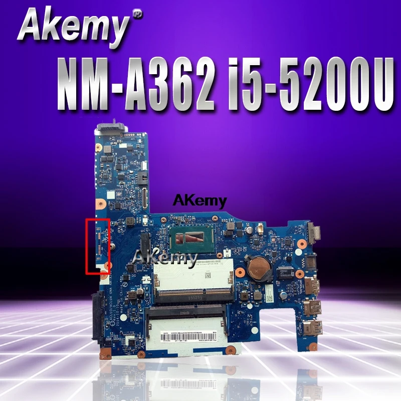 

AKEMY NM-A362 Laptop motherboard for Lenovo G50-80 original mainboard I5-5200U