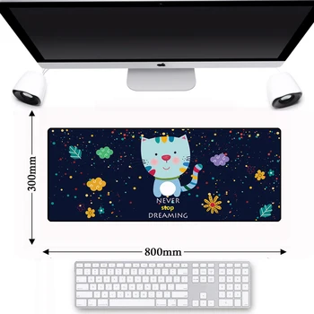 

Large Cute Animal Dogs Cats Natural Rubber PC Keyboard Lockedge Mouse Pad Mat Gamer Anti-slip Mice Mat Pad Laptop Desk Mousepad