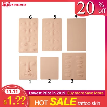 

3D Silicone Permanent Makeup Tattoo Training Practice Fake Skin Blank Eye Lips Face For Microblading Tattoo Machine Beginner
