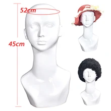 Женский белый манекен голова шляпа дисплей парик торс ПВХ тренировочная голова модель головы модель