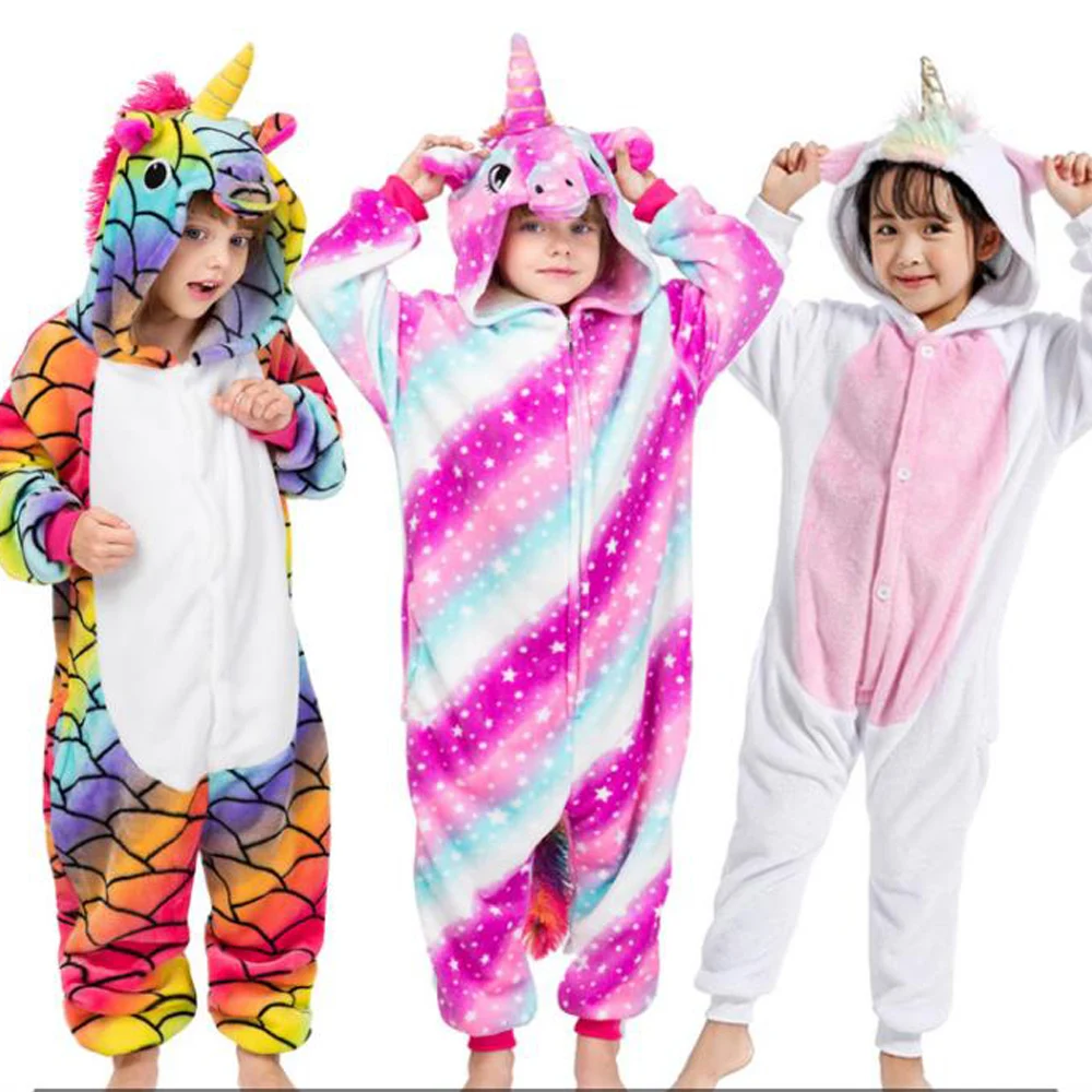 Optimisme arm stropdas Children Animal Cosplay Pajamas Rainbow Unicorn Onesie Winter Carnival For  Kids Flannel Christmas Pajama Jumpsuit Pyjama - Blanket Sleepers -  AliExpress