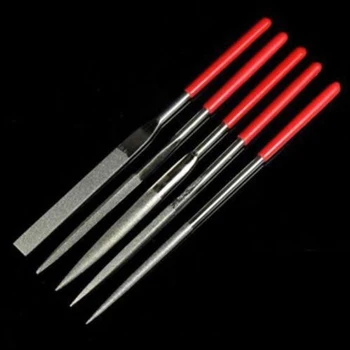 

5pcs Metal Needle Files Set 14x0.3cm Stone Wood Files Hand Tools Carving Jewelry Diamond Glass Files