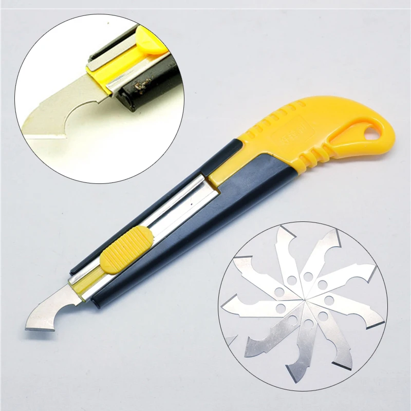DWZ PVC Acrylic Plastic Sheet Perspex Cutter Hook Cutting Tool With 10 Spare Blades
