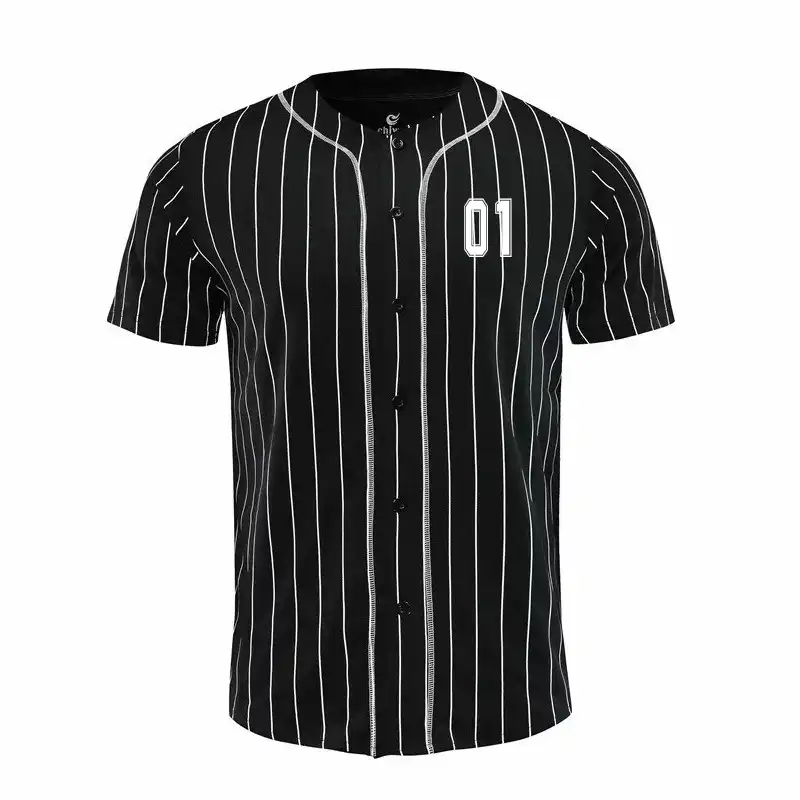 baseball jersey black and white stripes