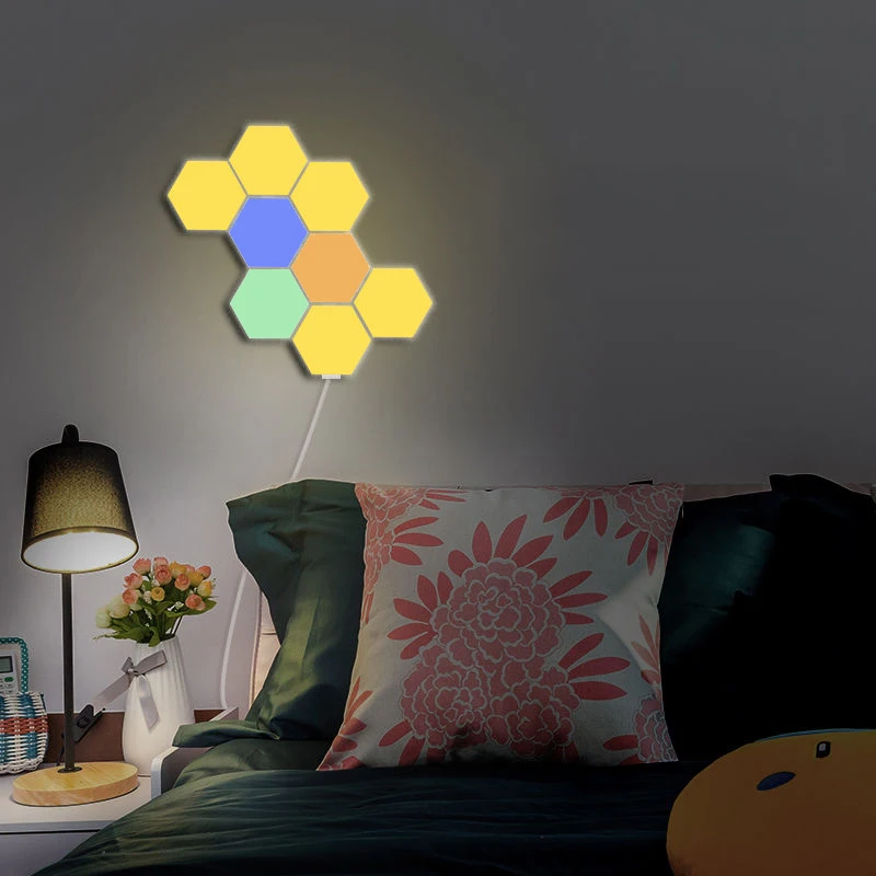 

Современный светодиодный ночной Светильник для спальни, домашняя Квантовая лампа, модульный чувствительный сенсорный светильник, внутреннее освещение, светильник, Декор, магнитная Ночная лампа