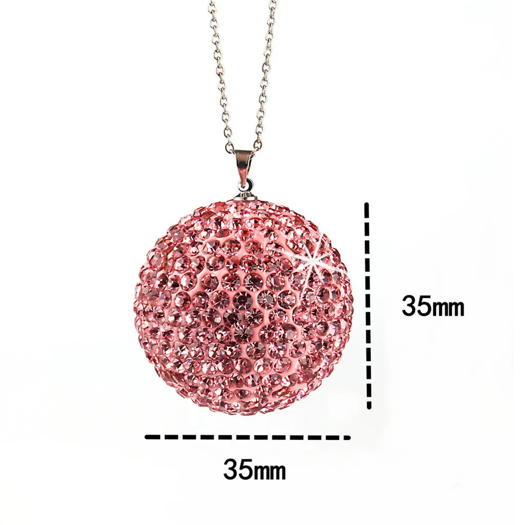 Car Accessories Car Rearview Mirror Pendant car Charm Bling Crystal Ball Ornament Hanging Car Accessories