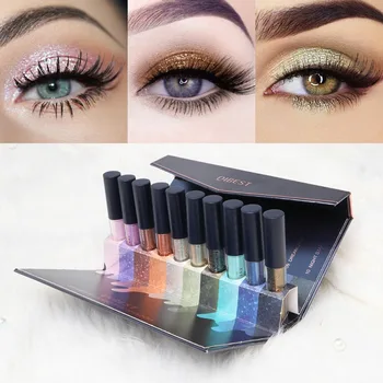 

10 Pcs/set Liquid Glitter Eyeshadow Pencil Eyeshadow Metallic Waterproof Lasting Eyes Makeup For Fashion Girl Easy To Wear