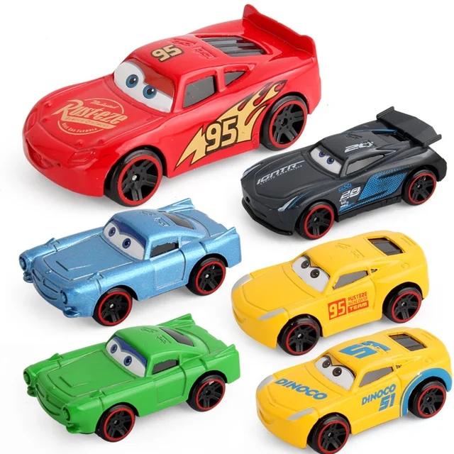 Cartoon Metal Diecast Alloy Cars 3 Lightning McQueen Mater Finn McMissile  Jackson Storm Ramirez Model Vehicle Toys For Children 5