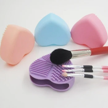 

Silicone Brush Cleaner Pad Washing Brush Gel Cleaning Mat Hand Tool Foundation Makeup Brush Scrubber Board Makeup Cleaning Pad
