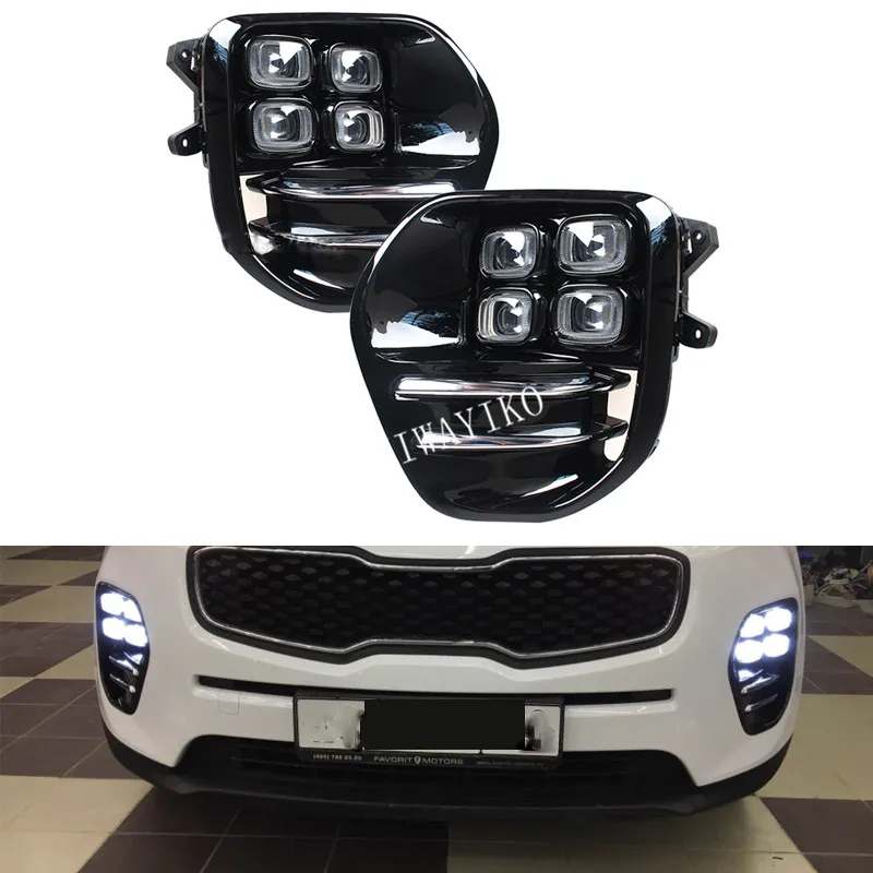 Для KIA Sportage QL kx5 2016 2017 2018 светодиодный противотуманный светильник дневные ходовые