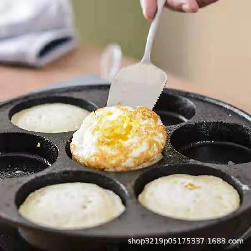 Seven-hole frying pan thickened omelette pan non-stick egg pancake steak cooking egg ham breakfast machine