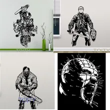 Freddy Krueger стикер на стену Jason Voorhees виниловая наклейка Майкл Майерс Leatherface Hellraiser Pinhead фильм ужасов маньяки плакат